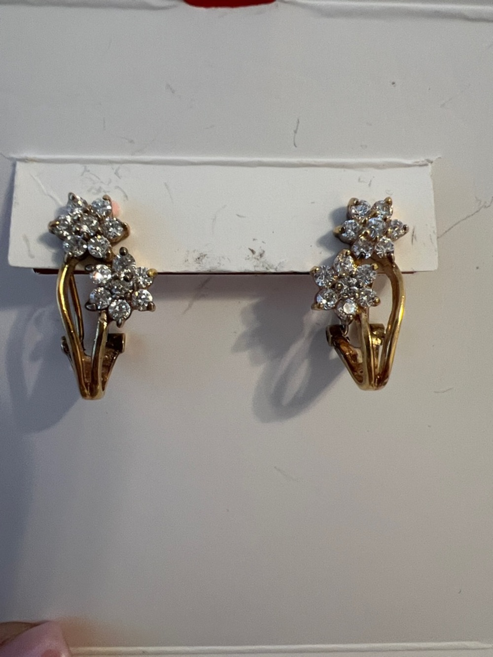Vintage 925 silver - gold plated earrings